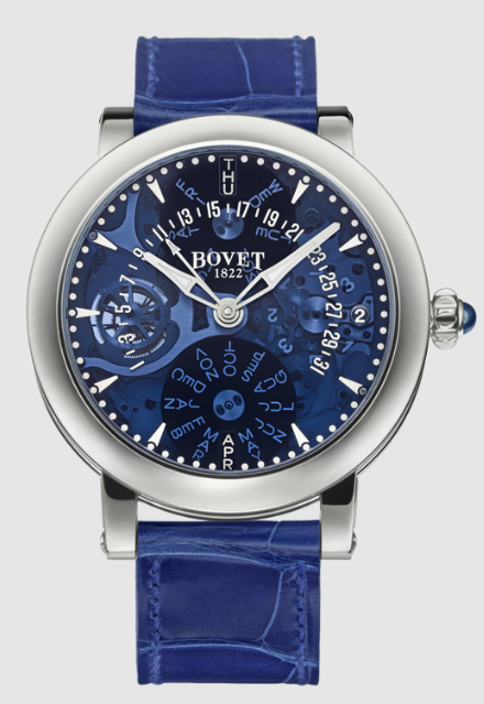 Best Bovet Recital 21 Retrograde Perpetual Calendar blue dial Replica watch